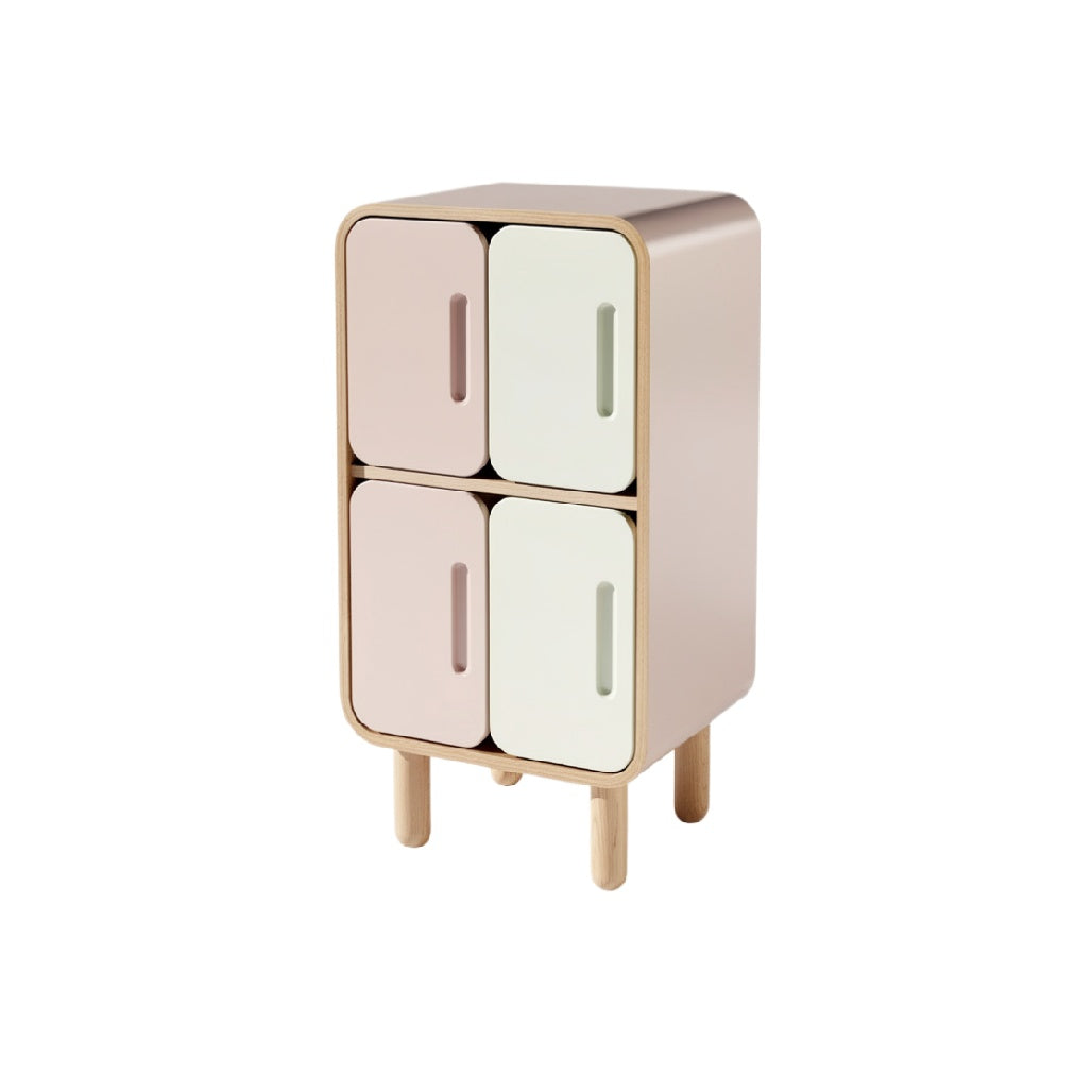 Modern Minimalist Storage Cabinet with Pastel Drawers