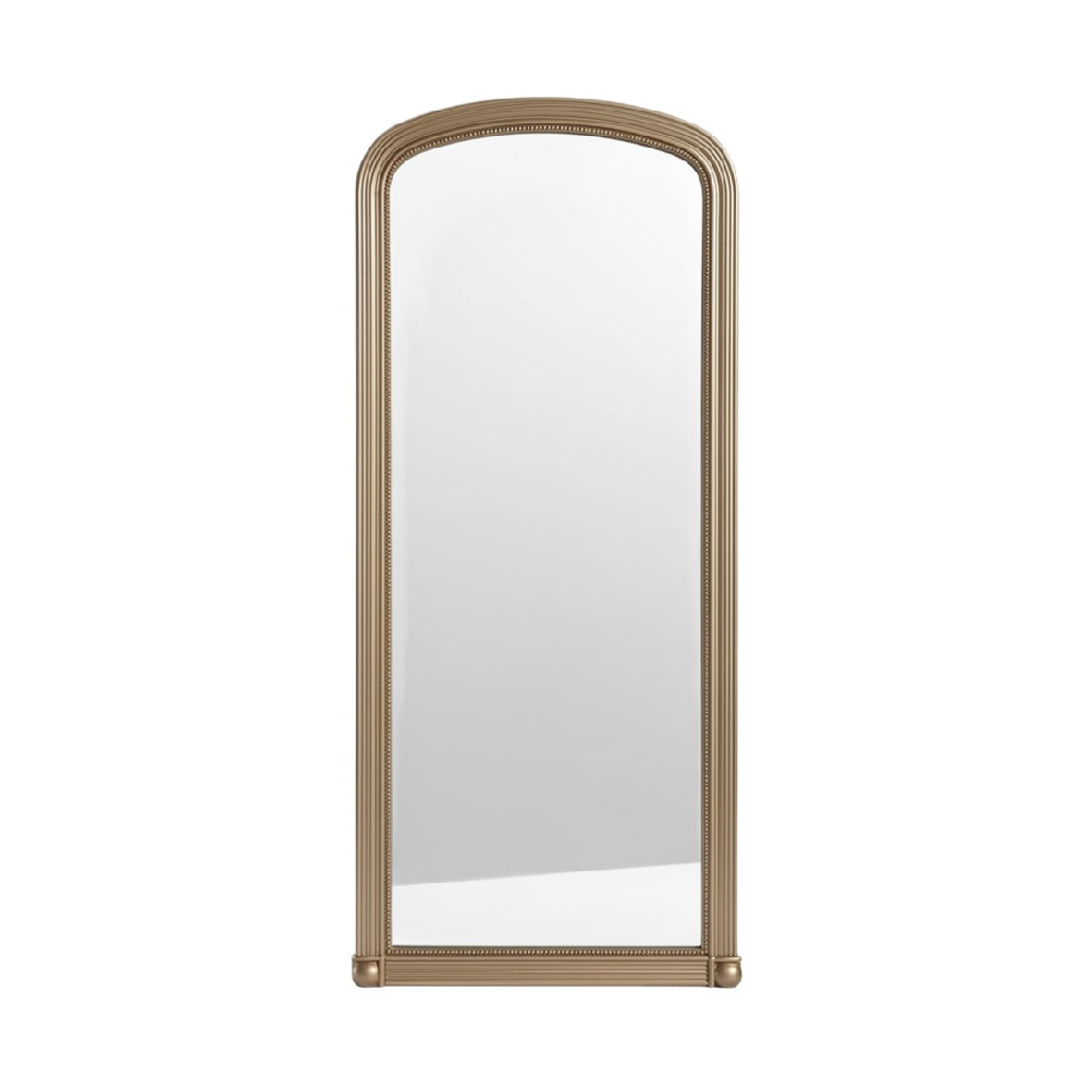 Elegant Arched Full-Length Mirror with Decorative Frame